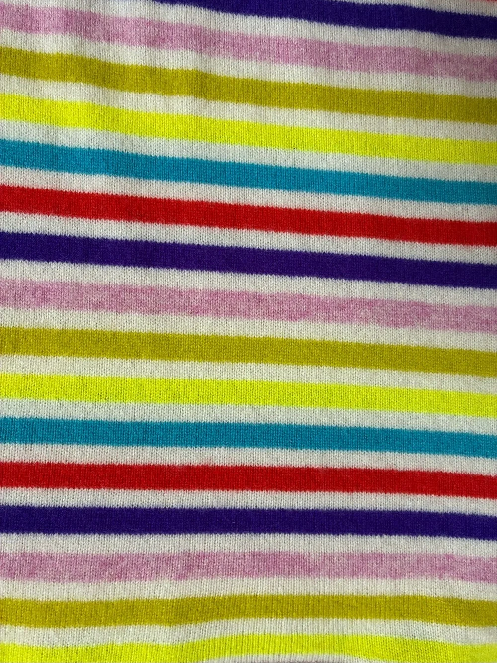 J. Crew Rainbow Stripe Cashmere Sweater